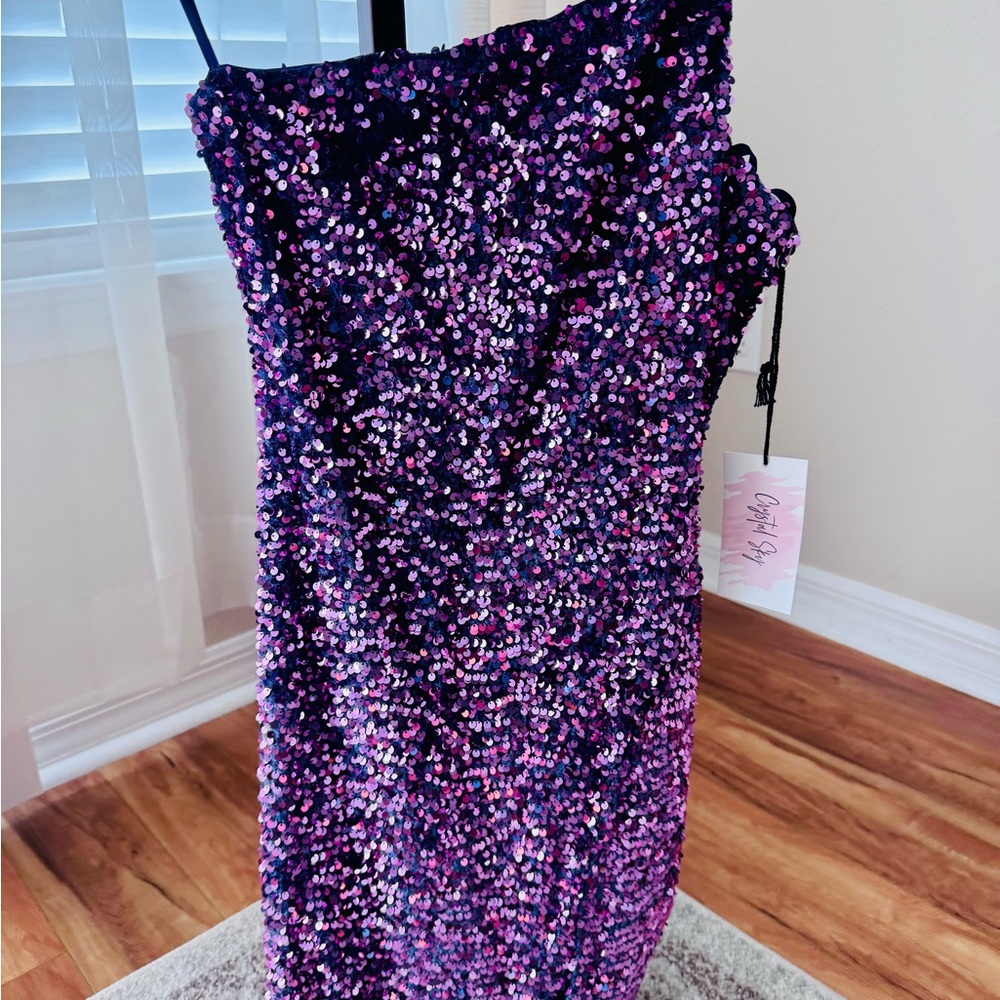 Purple Sequin Dress